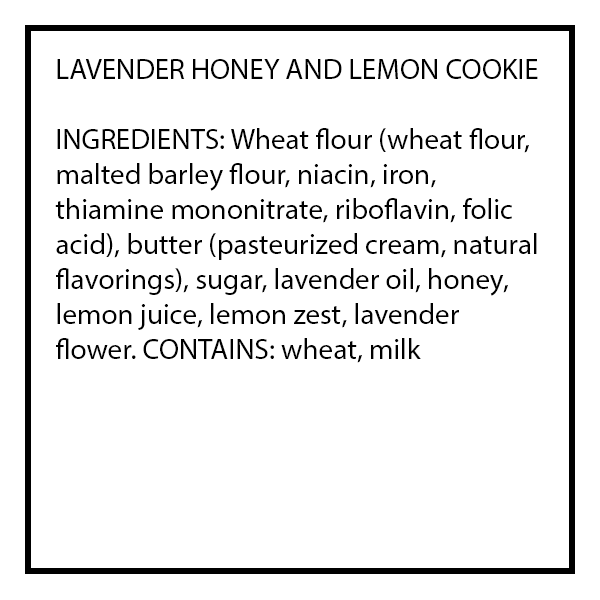 Lavender Honey & Lemon Cookie